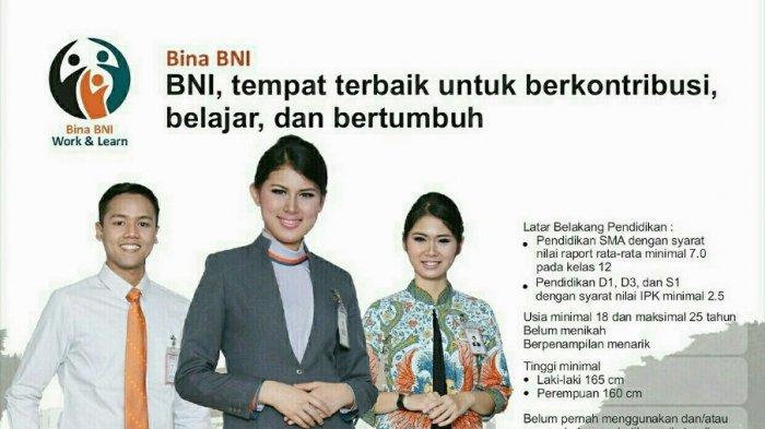 Loker BUMN PT Bank BNI untuk Lulusan SMA